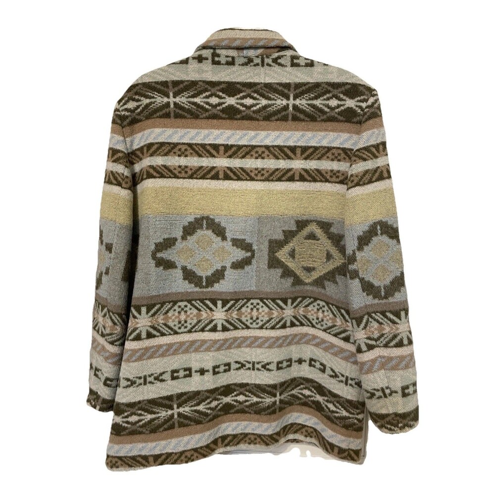 Maurizio Ramani VTG Southwest Aztec Tapestry Jacket XL Wool Blend Made in USA - Picture 5 of 16